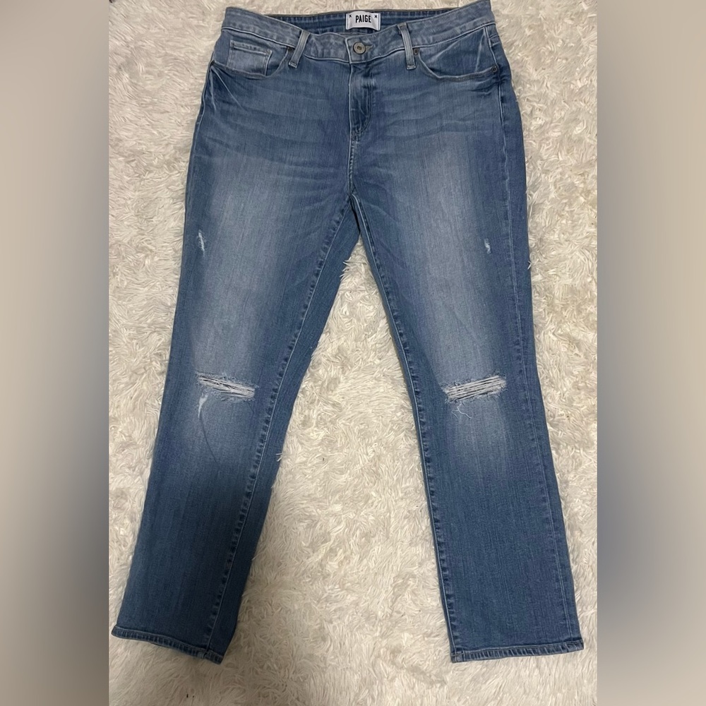 Paige Cropped Denim Size 29. Brigitte Fit.